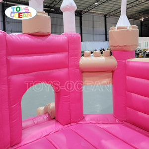 Château gonflable rose miniature pour enfants, idéal pour les jeux intérieurs et extérieurs, <span class=keywords><strong>location</strong></span> pour fêtes d'anniversaire - Product Image 6