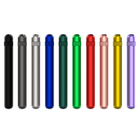 Vente en gros Tube à cigarettes en métal de différentes couleurs nouveau design Tube à cigarettes en métal en aluminium anti-odeur avec logo personnalisé