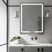 סין יצרן חכם מראה wifi מגע מסך 20 led מראת איפור אמבטיה עם אורות מגע led חכם alexa מראה עבור טלוויזיה
