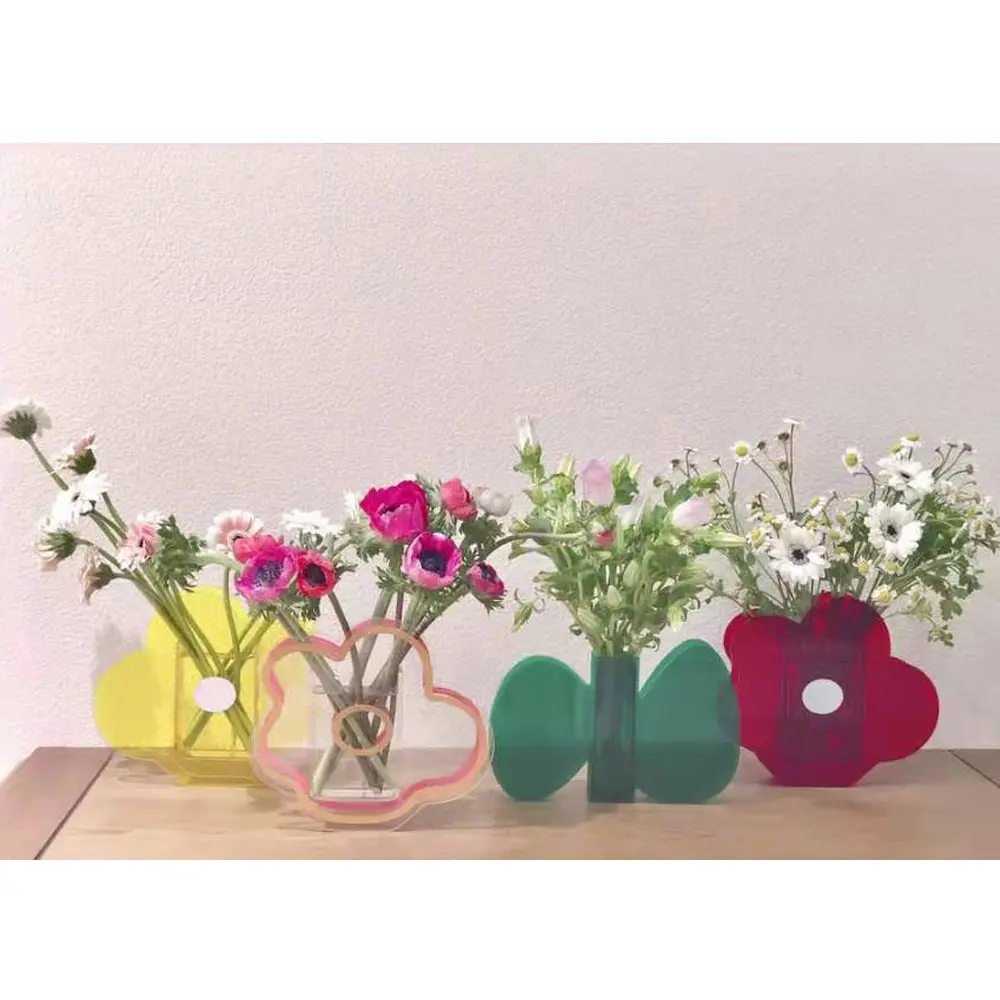 Vaso, piccolo porta bouquet di fiori vaso acrilico vaso trasparente, decorazione moderna