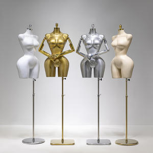 ชุดเดรสทรงโค้งสำหรับผู้หญิงไซส์พิเศษหุ่นจำลองก้นใหญ่เต้านมใหญ่ไฟเบอร์กลาสพลัสไซส์พร้อมแขนสีทองยืดหยุ่น - Product Image 3