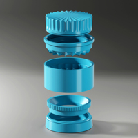 Nouveau design d'accessoires pour fumeurs, moulin à herbes en céramique 3.0 Sunray sans dents, couleurs tendance, aluminium, 5 pièces avec récipient