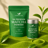 Poudre de Matcha Premium 3A en vrac 50g pour consommation quotidienne, vert frais, mouture fine, marque distributeur (sachet/boîte)