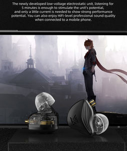 KZ <span class=keywords><strong>ZEX</strong></span> 1-auriculares electrostáticos con Cable desmontable, auriculares internos dinámicos con Monitor - Product Image 6