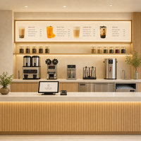 Équipement complet pour boutique de bubble tea, comptoir de bar, machine à faire du boba tea, solution tout-en-un pour boutique de thé au lait