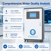 Système d'analyse en ligne multiparamètres de la qualité de l'eau pour l'eau potable, avec capteur de turbidité, pH, ORP, chlore libre et interface RS485