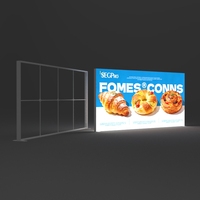 Support d'affichage portable en tissu rétroéclairé par LED pour stand de salon professionnel, présentoir en tissu SEG avec éclairage LED
