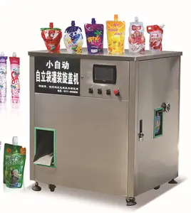 lid pouch filling capping machine/juice doypack spout pouch filler machine
