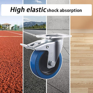 ล้อเลื่อนอุตสาหกรรม VIMA Professional ขนาด 4 5 6 <span class=keywords><strong>8</strong></span> นิ้ว แบบมีเบรก ล้อหมุนได้ รับน้ำหนักมาก ทำจากยาง - Product Image 3