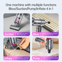 Aspiradora de Mano Inalámbrica 6500PA 2 en 1 con USB-C, Vaciado con un Clic, Lavable, Filtro HEPA, Malla Metálica, ABS para Detallado de Autos, Hogar, Oficina y Mascotas