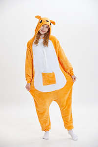 Fiesta de <span class=keywords><strong>carnaval</strong></span>, <span class=keywords><strong>pijamas</strong></span> de animales para mujeres adultas, disfraces de canguro para mujer, ropa de dormir de lana, onesie holgado - Product Image 3