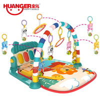 Huanger Juguetes De Bebe Baby Toys 0-6 Months Kick and Play Piano Gym Activity Center Oyuncak for Toddler