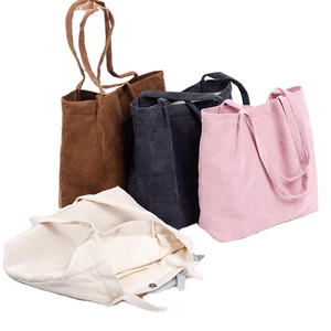 Luxury Reusable <b>Corduroy</b> Shopping <b>Bags</b> with Logos Travel and Makeup <b>Bag</b> by Manufacturer - Product Image 1