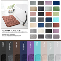 Tapis de bain en microfibre absorbant antidérapant écologique à motif de pavés violets, taille et couleur personnalisables