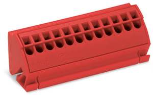 100% Original <strong>812</strong>-103Terminal Block, 12 Way, 1000 V 96 A, Wire Gauge AWG, 20 DIN Rail Mounting, Red Clamp, <strong>812</strong> Series - Product Image 1