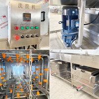 Machine de lavage rotative à pulvérisation pour paniers en plastique industriels ORME, machine de lavage pour bacs à poisson, lave-plateaux