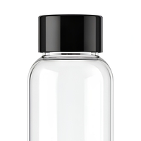 Conteneur vide en PET transparent pour capsules de vitamines, emballage avec bouchon à vis, bouteille en plastique pour compléments alimentaires