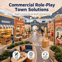 Équipement de terrain de jeux FEC, Studio de beauté modulaire, Marché de rue, Café, Conforme aux normes ASTM, Zone pour enfants en centre commercial