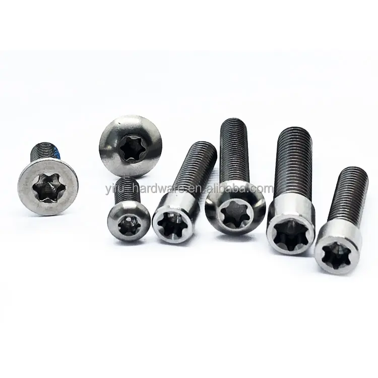 standard and no standard countersunk/ button torx head nylock screw m1 m2 m3 m6 grade2 Gr2 ta2 medical pure titanium screw