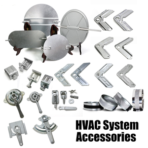 <strong>HVAC</strong> air Duct Part Accessories Manual <strong>Damper</strong> Quadrant <strong>Damper</strong> with Regulator Handle - Product Image 5