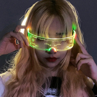 Lunettes lumineuses LED colorées originales, avec lumières néon clignotantes pour la décoration de soirées dansantes en boîte de nuit, en acrylique durable