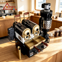 DONGYI Dubbele Trommel 200g Koffie Sample Rooster Kleine Serie Koffiebonen Roostermachine Elektrische/Gas Verwarming Koelplaat 220-240V