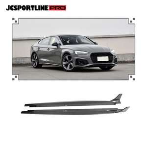 Pour <span class=keywords><strong>Audi</strong></span> A5 B9.5 S5 S Line 2021-2024 Spoiler de lèvre d'extension de jupe latérale en Fiber de carbone véritable - Product Image 1