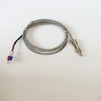 Capteur de température à thermocouple de type K avec clip à ressort personnalisé, câble de 1 m pour machine de moulage par injection