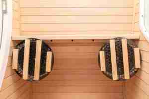 Sauna de Madera Maciza Moderna de Hemlock con Infrarrojos Lejanos y Panel de Control Computarizado - Product Image 6