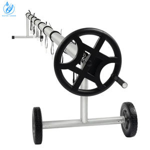Water Crown Precio de fábrica Manual Pool Cover Roller Soporte de aluminio + Ruedas de plástico Adecuado para rollo de película de almacenamiento - Product Image 5