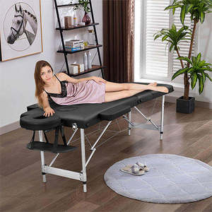 Alta calidad altura ajustable Pu cuero plegable Spa masaje cama Mesa aluminio Mesa masaje - Product Image 4
