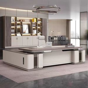 Meubles de <span class=keywords><strong>bureau</strong></span> de luxe modernes pour PDG, dirigeant, manager, <span class=keywords><strong>bureau</strong></span> de direction en forme de L, <span class=keywords><strong>bureau</strong></span> en bois pliable automatique à fixation murale - Product Image 5