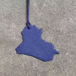 Porte-clés élégant en cuir PU avec carte de l'Irak, pendentif culturel irakien pour sac fourre-tout - Product Image 2