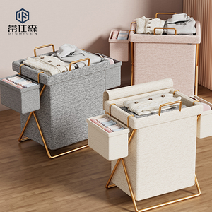 Panier à <span class=keywords><strong>linge</strong></span> pliable grande capacité en tissu non tissé, étagère de toilette, boîte de rangement pour machine à laver, pour vêtements sales - Product Image 2