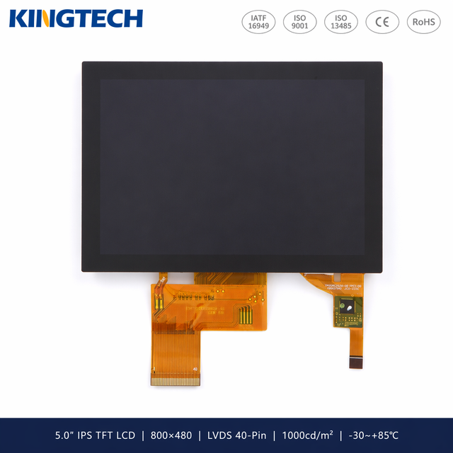 Kingtech OEM 5inch 80° All Direction Viewing Angle Capacitive Touch LCM Multi-operator Industrial 5" IPS TFT Touch Screen Module