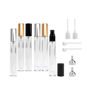 Wholesale 100pcs 5ml 10ml 15ml 20ml Empty Cylinder Glass Perfume Spray <b>Bottle</b> Screw Cap Portable <b>Small</b> Clear Carton - Product Image 1