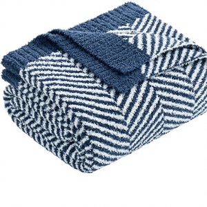 Wholesale Custom Logo Striped <b>Personalized</b> Woven Jacquard 100% Polyester Anti-Pilling Four Seasons Tapestry <b>Blanket</b> - Product Image 3