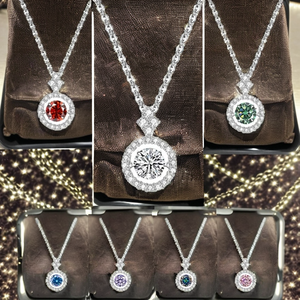 Collar de Plata de Ley con Colgante de Moissanita de Lujo de 1.0ct, Color D, Claridad VVS, con Corazón Pulsante, Cadena Elegante - Product Image 3