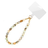Cordon de téléphone en perles de pierre naturelle, court, avec breloque pour coque de téléphone portable, chaîne de poignet, pendentif pour iPhone 18 17 Pro Max