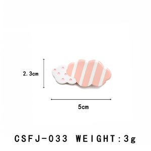 Pinza de Pelo Unisex de Acetato con Diseño de Nube y Onda, Estilo Escolar Diario, Color Claro, Novedad - Product Image 2