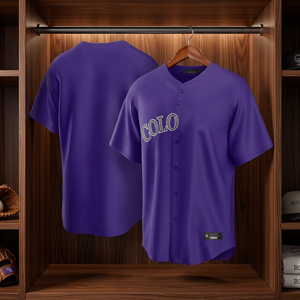 Camiseta de Béisbol COLO para Hombre, Manga Corta, Cierre de Botones, Absorbe la Humedad, Secado Rápido, Corte Regular, Ropa Deportiva de Verano para Adultos - Product Image 1
