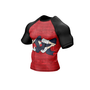 Unisex Adult MMA Rashguard UV Protection Ergonomic Design Anti-Microbial 220g <b>Heat</b>-Transfer Printed Polyester/Spandex <b>Back</b> Logo - Product Image 6