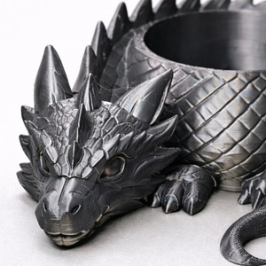 Dragon Shaped Flower Pot 3D Printed Indoor Desktop Planter For Succulents Cacti Storage Tray - Product Image 2
