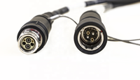 Câble de caméra PUR de diffusion extérieure 3K93C SMPTE 304M 311M 4 connecteur hybride électrique en cuivre cordon de raccordement à fibres optiques