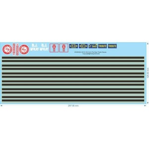 Rectangular <b>White</b> Truck Scrolls Pinstripe Wall Decal Self-adhesive PVC Decorative Sticker 84x148.5mm Matte Finish - Product Image 2