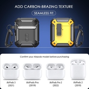 Upgraded Armor Unique Design Airpod Case for Pro 1 <strong>2</strong> Shockproof <strong>AirPods</strong> Cover Cool Case for Apple AirPod <strong>2</strong>&amp;1 3 4 for Men Women - Product Image 3