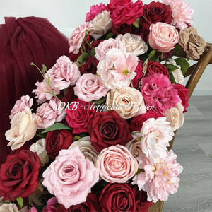 DKB Camino de Mesa de Flores Artificiales de Seda Blanca para Decoraciones de Boda, Día de la Madre, Navidad - Hecho a Mano, Venta al por Mayor de Fábrica - Product Image 4