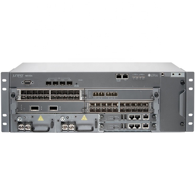 High Quality New Original Juniper MX104 Data Center Router IP Network Enterprise Routers 80 Gbps Throughput 4 MIC Slots PDH 3.5