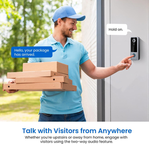 2026 Yeni PIR Akıllı Kapı Zili Kablosuz Ev Güvenliği, Su Geçirmez Video ve Gece Görüşlü Telefon Kamerası ile - Product Image 2