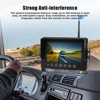 Système de caméra de surveillance sans fil pour camions et bus avec moniteur IPS étanche de 7 pouces, kit de caméra de recul pour voiture et remorque